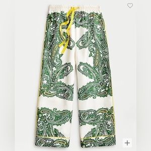 J.Crew silk relaxed paisley pant